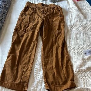 Free People Tan Relaxed Trousers
